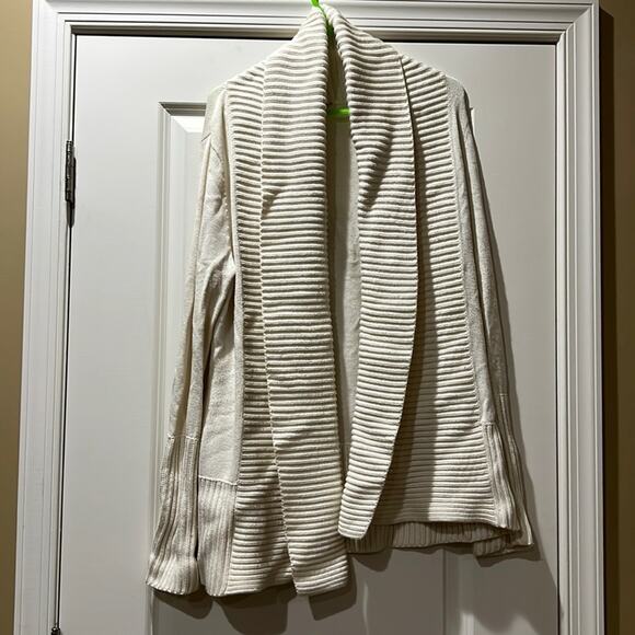 INC international concepts chunky cardigan sweater off white size Medium - Picture 1 of 7